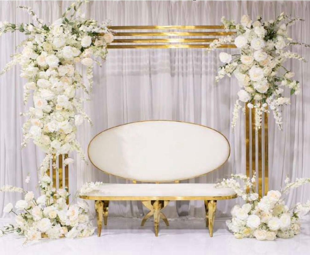 Gold Metal Square Backdrop Stand